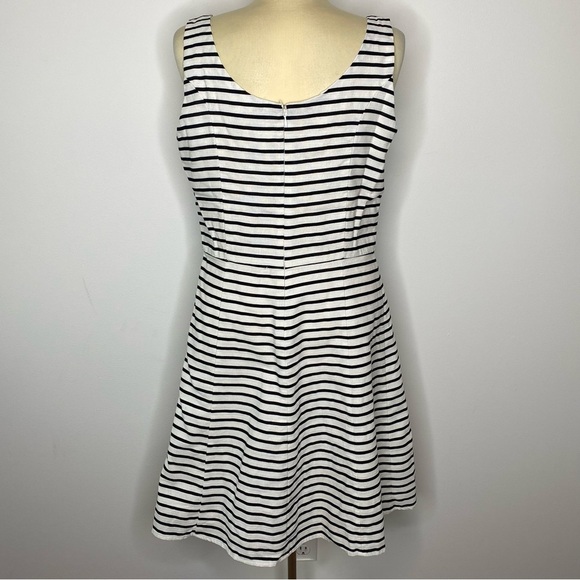 Tiana B. White and Black Striped Fit and Flare Dress - Picture 7 of 12